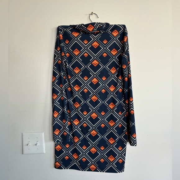 Zara mini long sleeve dress in color blue and orange size S - Picture 5 of 5